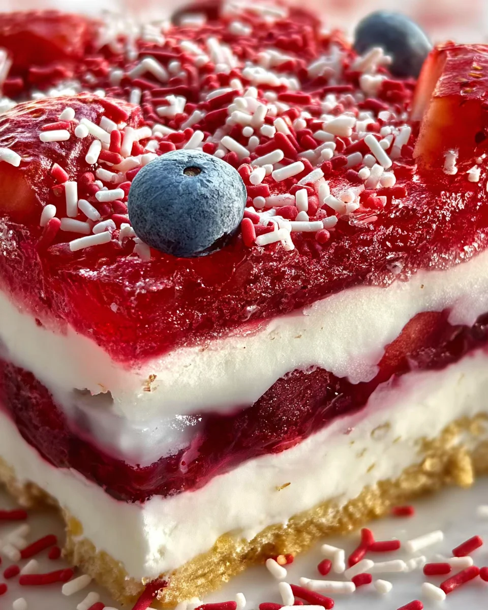 Summer Berry Jello Lasagna 23 Summer
