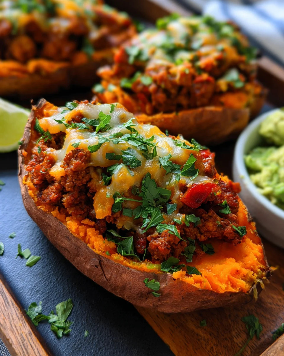 Turkey Taco Stuffed Sweet Potatoes Turkey