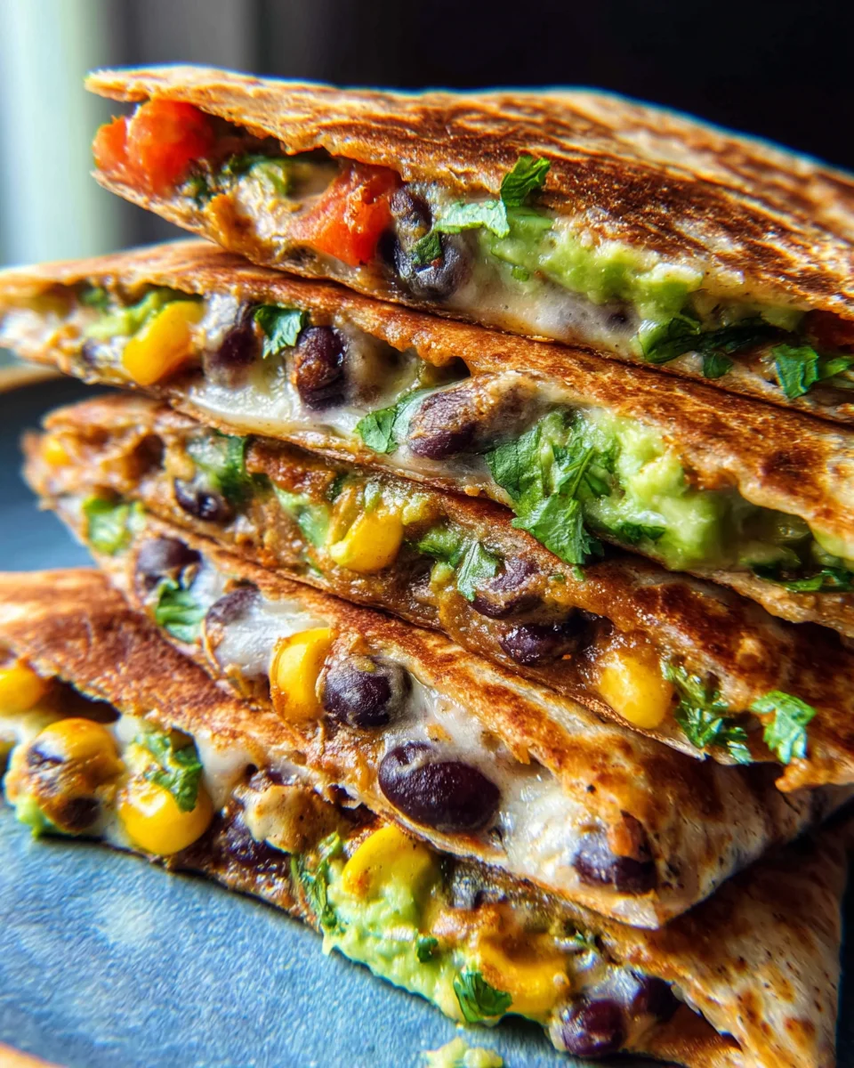 Vegan Quesadillas with Black Beans and Avocado Vegan