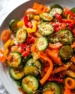 Viral Cucumber Pepper Salad