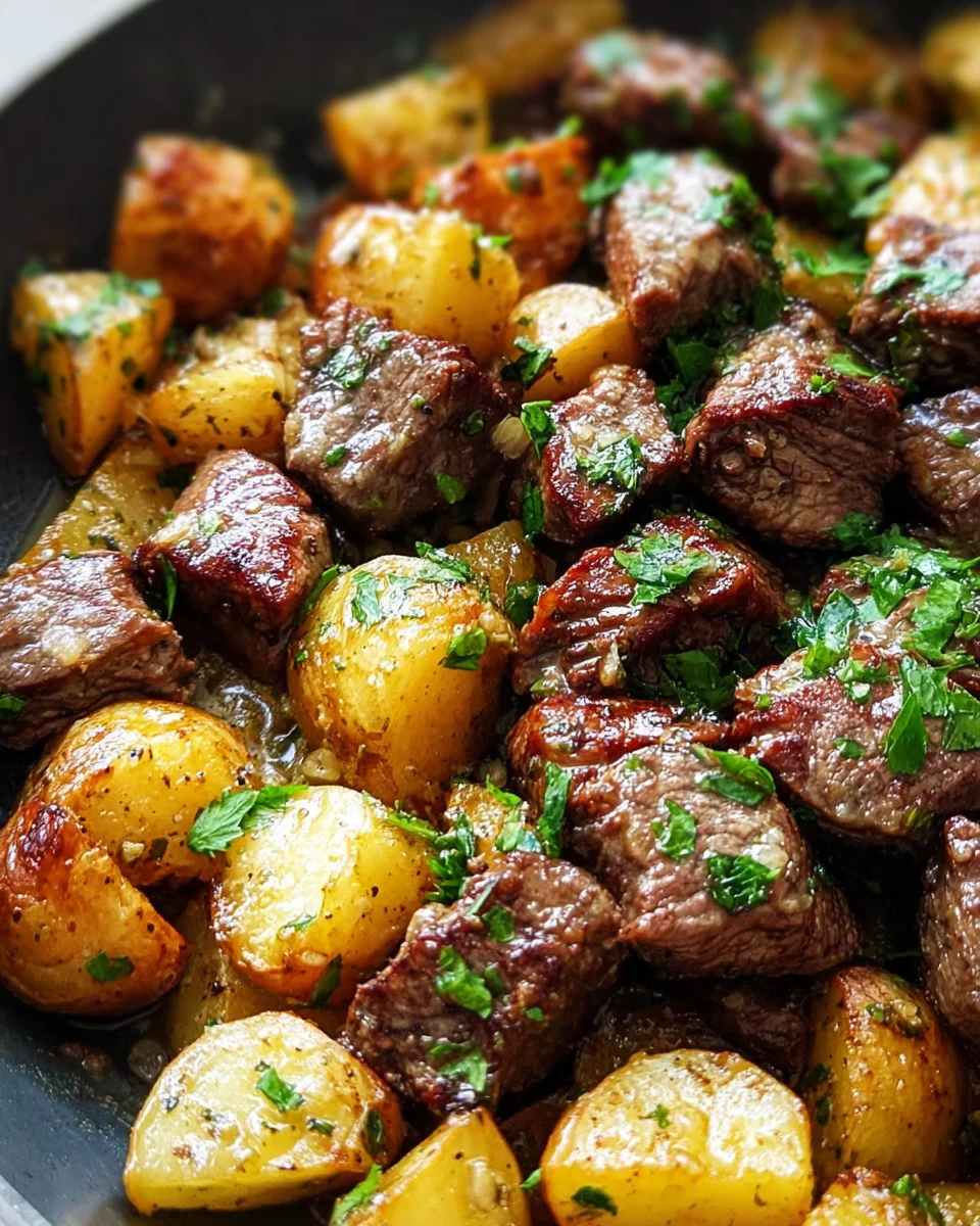 Creamy Garlic Butter Steak Bites and Potatoes 19 Creamy