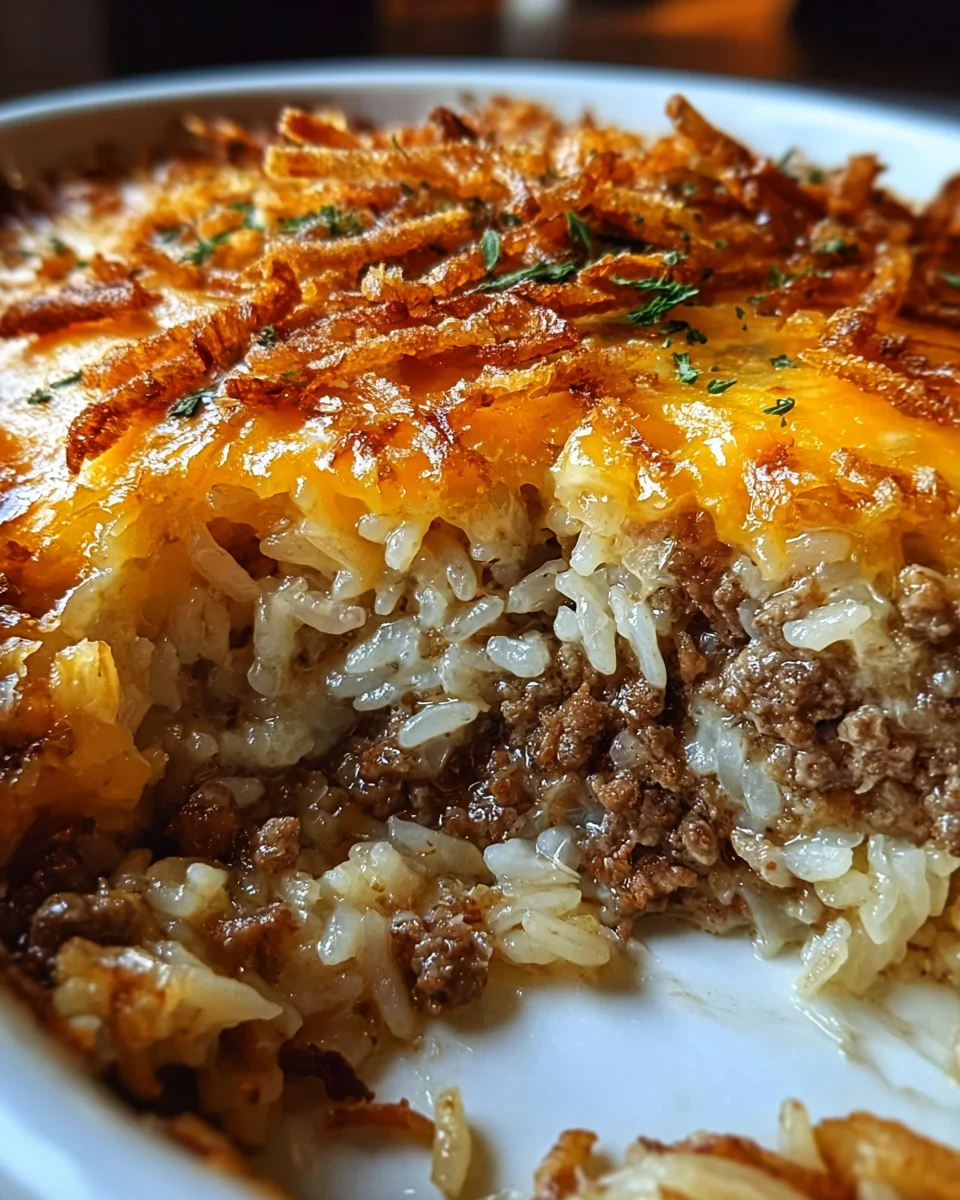 French Onion Ground Beef and Rice Casserole 20 French