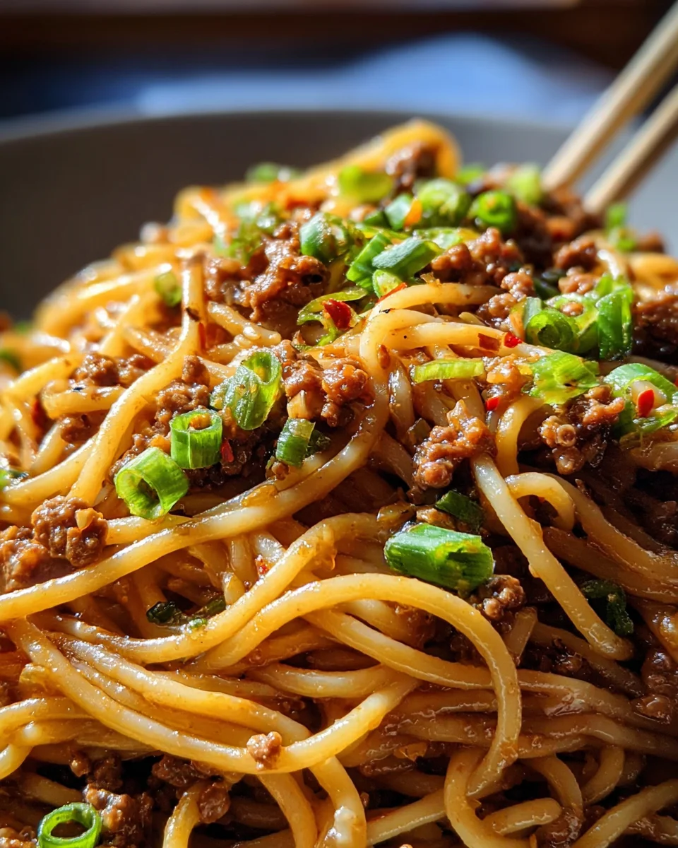 Ground Beef Mongolian Noodles 21 Ground
