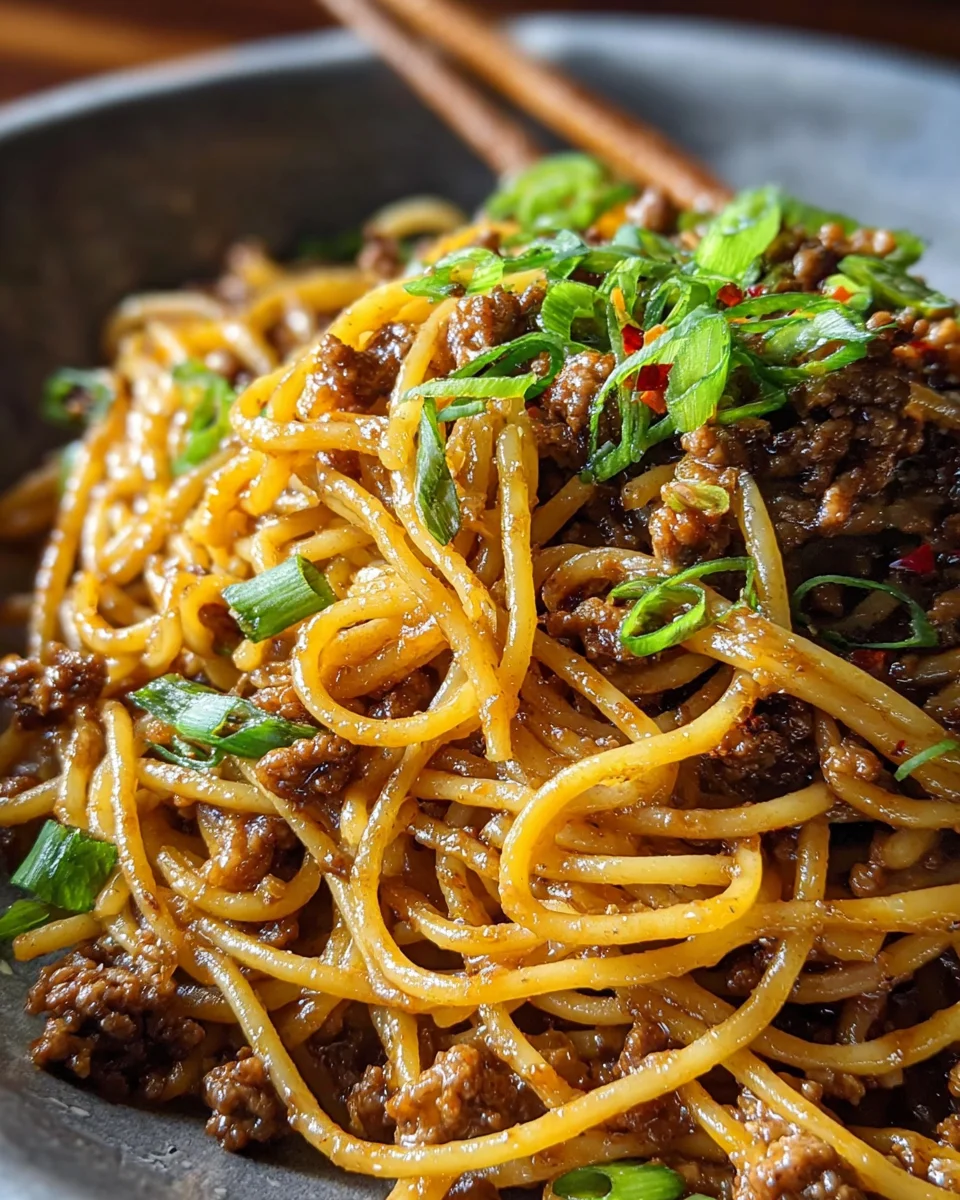 Ground Beef Mongolian Noodles 22 Ground