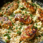 One-Pan Creamy Parmesan Chicken & Rice