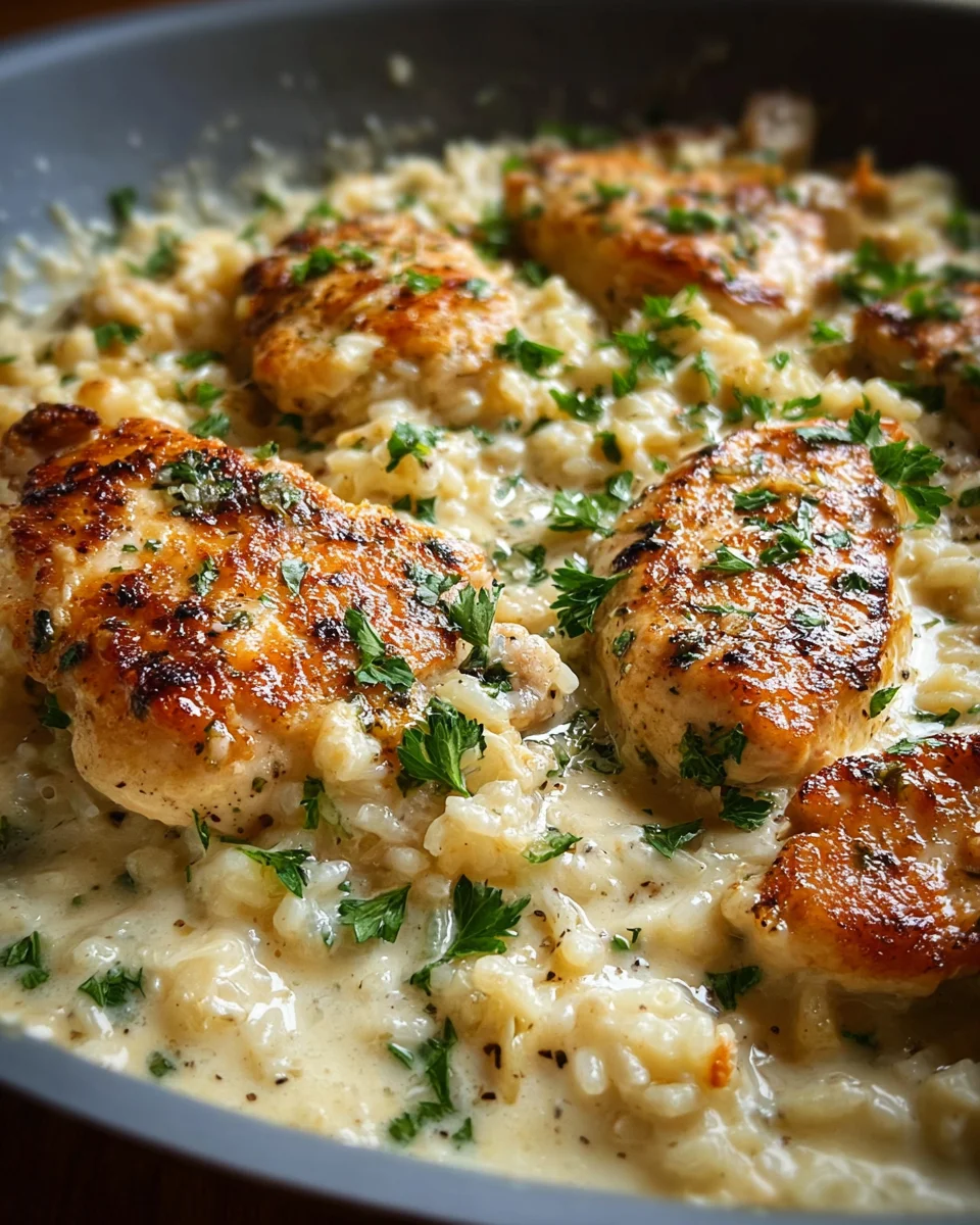 One-Pan Creamy Parmesan Chicken & Rice 24 One-Pan