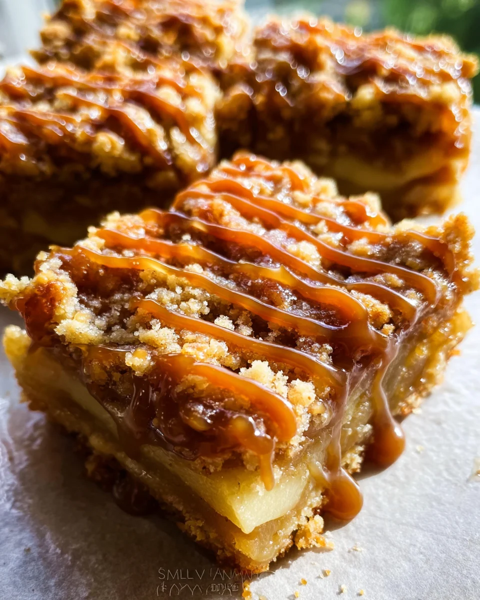 Salted Caramel Apple Crumble Bars Fall Treat