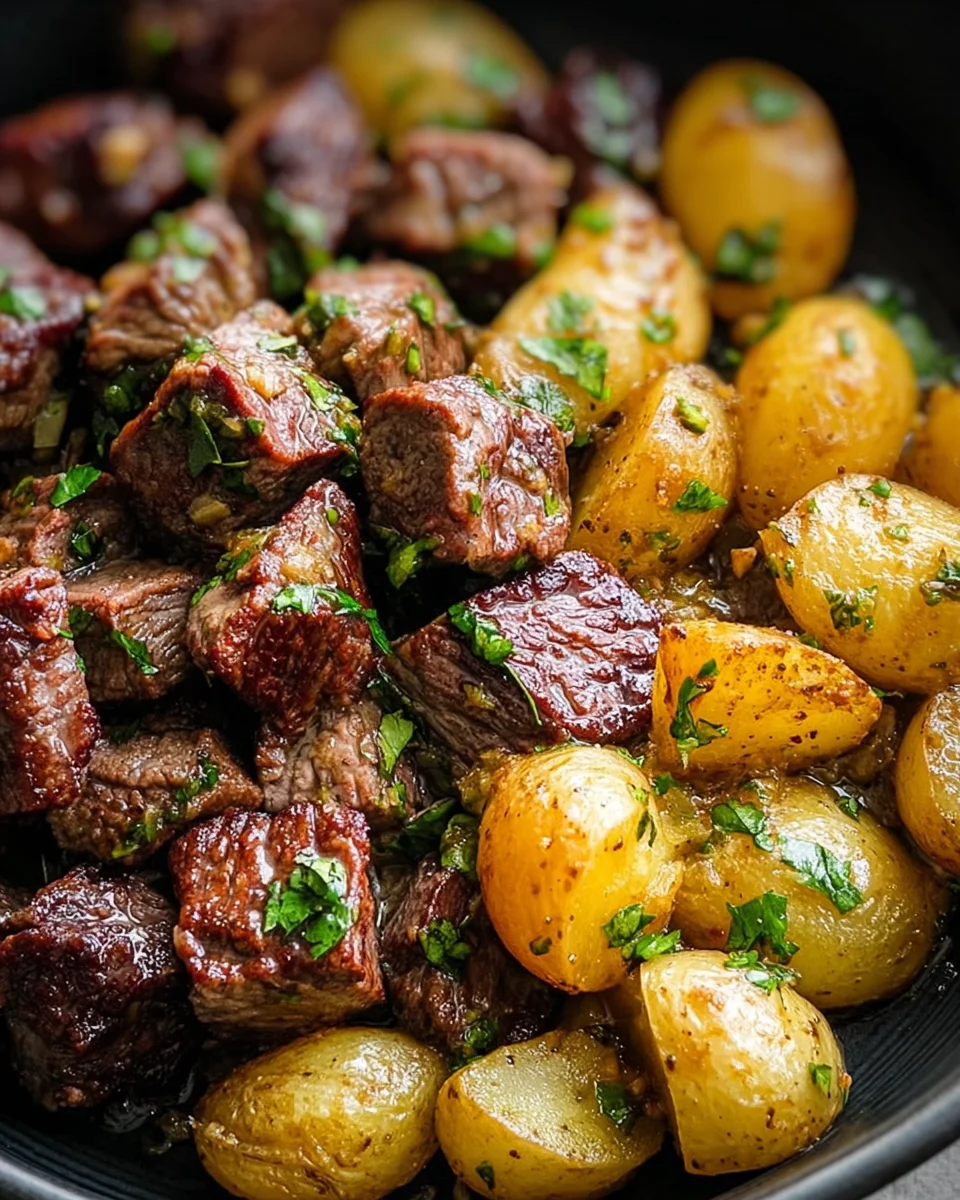 Slow Cooker Garlic Butter Beef Bites & Potatoes 19 Slow