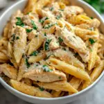 Healthy Garlic Parmesan Chicken Pasta