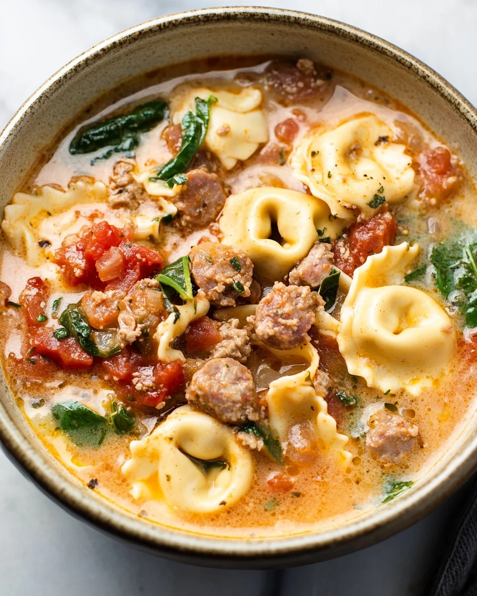 Italian Sausage Tortellini Soup