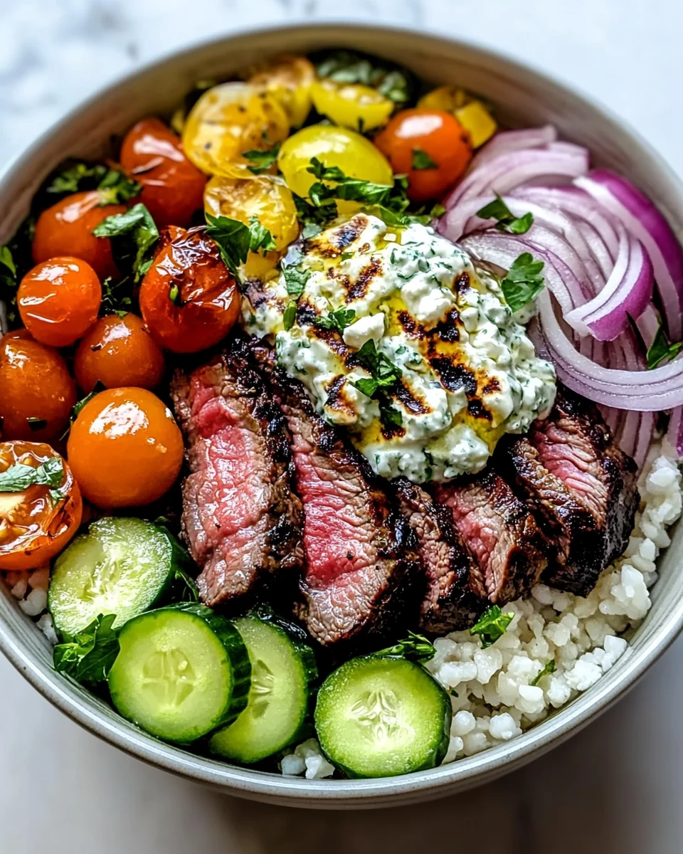 Mediterranean Steak Bowl Recipe