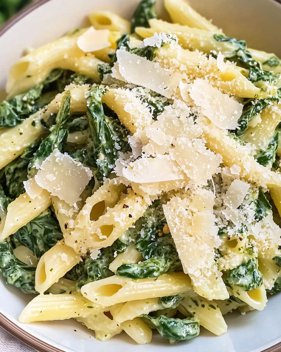 Pasta with Spinach Sauce 19 Pasta with Spinach Sauce