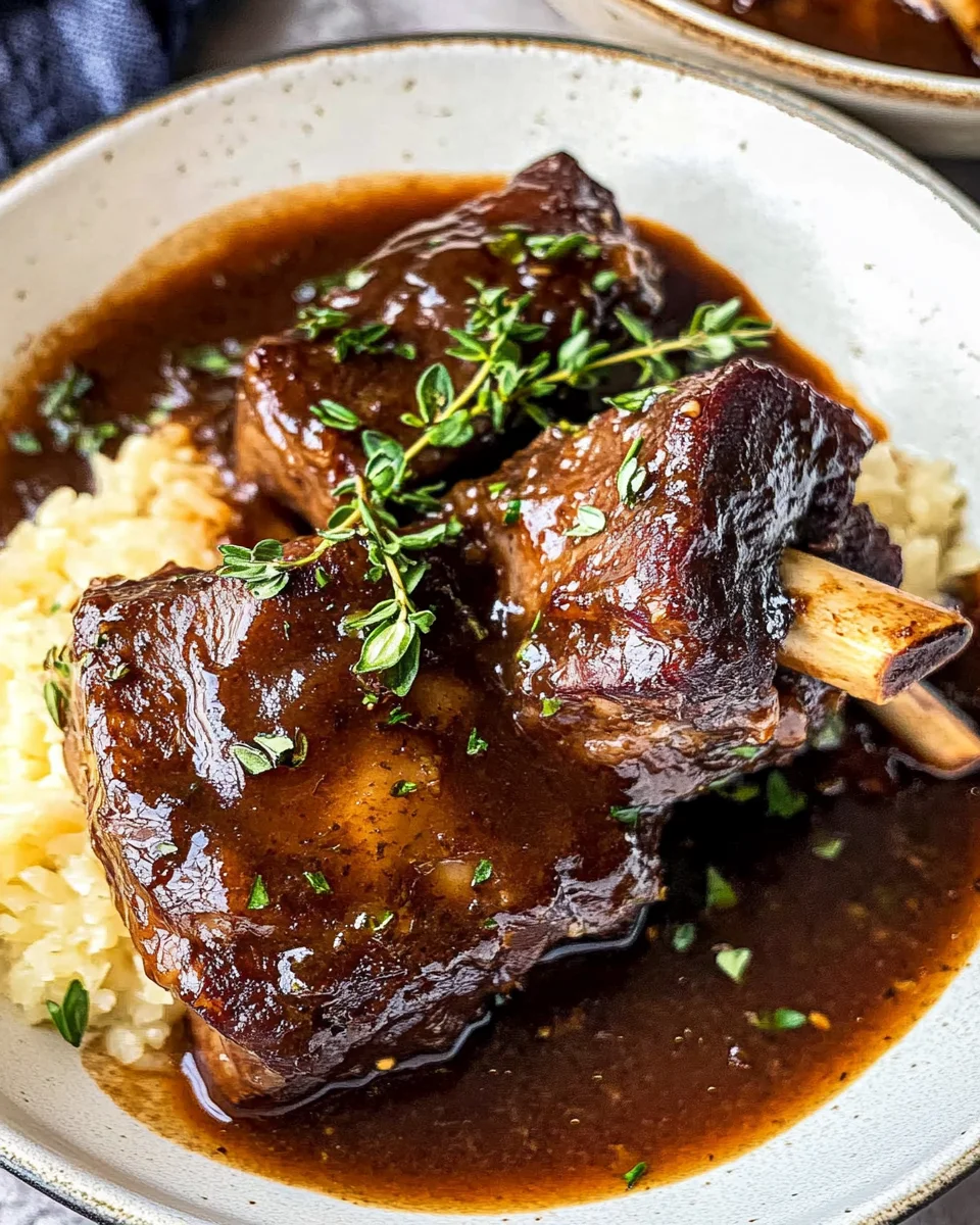 Red Wine Braised Short Ribs in Dutch Oven