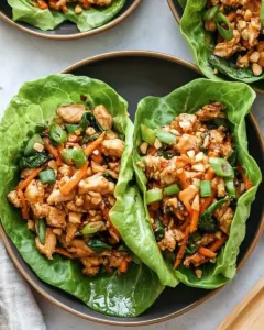 Thai Chicken Lettuce Wraps